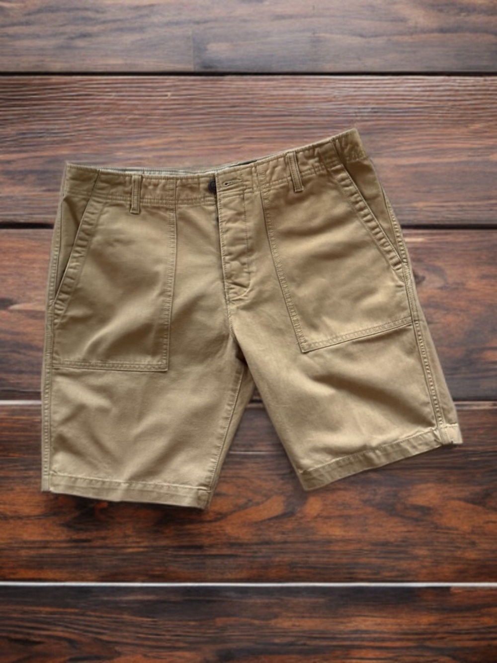 Lucky Brand Men's Tan Utility Shorts - Casual Pocketed Design, 34